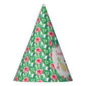 トロピカルサマービーチルアウ(ハワイ式宴会)ガールズ1st誕生日 パーティーハット (左)