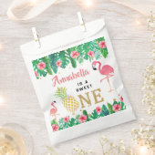 トロピカルサマービーチルアウ（ハワイ式宴会）ガールズ1st誕生日 フェイバーバッグ (クリップ留めされた状態)