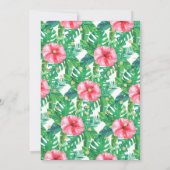 トロピカルサマービーチルアウ(ハワイ式宴会)ガールズ1st誕生日 招待状 (裏面)