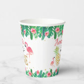 トロピカルサマービーチルアウ（ハワイ式宴会）ガールズ1st誕生日 紙コップ (右)