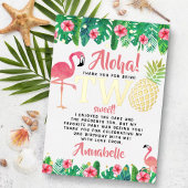 トロピカルサマービーチルアウ(ハワイ式宴会)ガールズ2ndバースデー実在 箔招待状