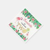 トロピカルサマービーチルアウ(ハワイ式宴会)ガールズ2nd誕生日 スタンダードカクテルナプキン (角)