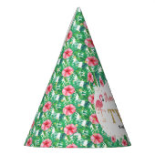 トロピカルサマービーチルアウ(ハワイ式宴会)ガールズ2nd誕生日 パーティーハット (左)