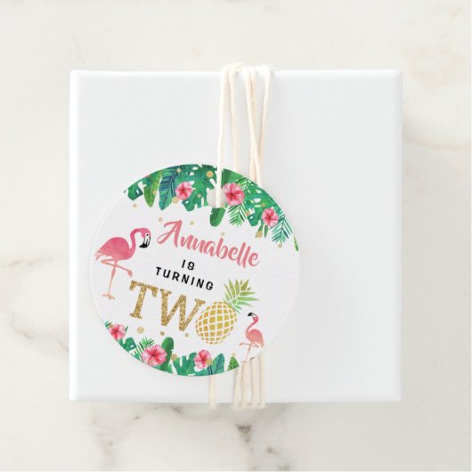 トロピカルサマービーチルアウ（ハワイ式宴会）ガールズ2nd誕生日 フェイバータグ (インサイチュ)