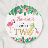 トロピカルサマービーチルアウ（ハワイ式宴会）ガールズ2nd誕生日 フェイバータグ (正面)