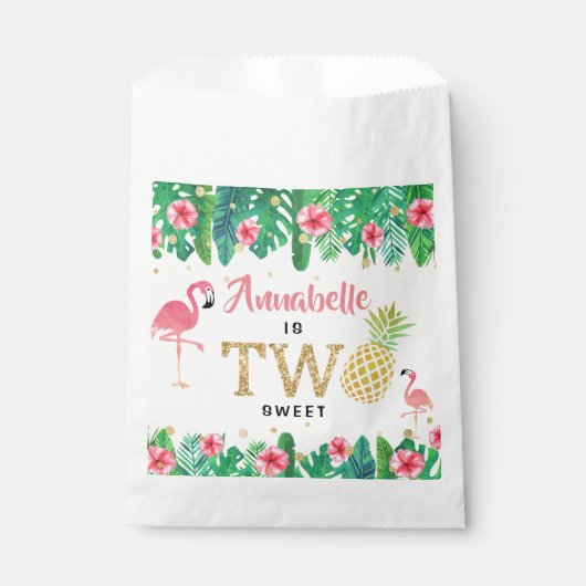 トロピカルサマービーチルアウ(ハワイ式宴会)ガールズ2nd誕生日 フェイバーバッグ (正面)