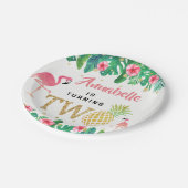 トロピカルサマービーチルアウ(ハワイ式宴会)ガールズ2nd誕生日 ペーパープレート (アングル)