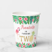 トロピカルサマービーチルアウ(ハワイ式宴会)ガールズ2nd誕生日 紙コップ (裏面)