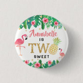 トロピカルサマービーチルアウ(ハワイ式宴会)ガールズ2nd誕生日 缶バッジ (正面)