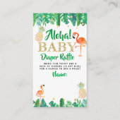 トロピカルサマービーチルアウ(ハワイ式宴会)ボーイズベビーシャワーオムツ エンクロージャーカード (正面)