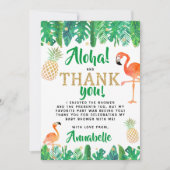 トロピカルサマービーチルアウ(ハワイ式宴会)ボーイズベビーシャワー サンキューカード (正面)