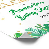 トロピカルサマービーチルアウ（ハワイ式宴会）ボーイズベビーシャワー ポスター (角)