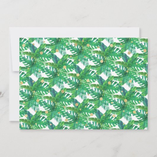 トロピカルサマービーチルアウ（ハワイ式宴会）ボーイズ写真1st誕生日 サンキューカード (裏面)