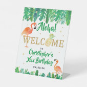 トロピカルサマービーチルアウ（ハワイ式宴会）ボーイズ誕生日 台座サイン (正面)