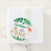 トロピカルサマービーチルアウ（ハワイ式宴会）ボーイズ1st誕生日 フェイバータグ (インサイチュ)