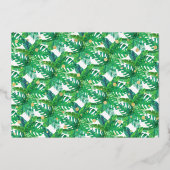 トロピカルサマービーチルアウ（ハワイ式宴会）ボーイズ2ndバースデーフォト 箔招待状 (裏面)