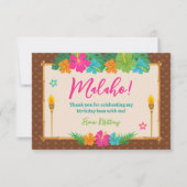 トロピカルサマービーチルアウ（ハワイ式宴会）誕生日 サンキューカード (正面)