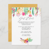 トロピカルサマービーチ結婚式ゲスト詳細 エンクロージャーカード (正面/裏面)