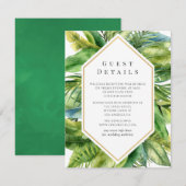 トロピカルサマービーチ結婚式ゲスト詳細 エンクロージャーカード (正面/裏面)