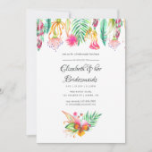 トロピカルサマービーチ結婚式ブライド昼食会 招待状 (正面)
