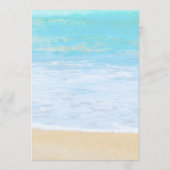 トロピカルサマービーチ結婚式メニューカード メニュー (裏面)