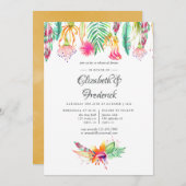 トロピカルサマービーチ結婚式リハーサルディナー 招待状 (正面/裏面)