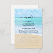 トロピカルサマービーチ結婚式詳細カード エンクロージャーカード (正面/裏面)