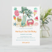 トロピカルサマービーチ2nd誕生日パーティー 招待状 (スタンド正面)