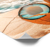 トロピカルサマービーブポスター – Coとのビーチシーン ポスター (角)