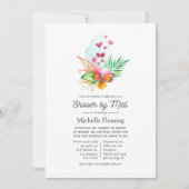 トロピカルサマーフローラブライダルシャワーバイメール 招待状 (正面)