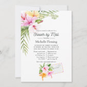 トロピカルサマーフローラブライダルシャワーバイメール 招待状 (正面)