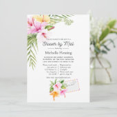 トロピカルサマーフローラブライダルシャワーバイメール 招待状 (スタンド正面)