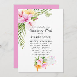 トロピカルサマーフローラブライダルシャワーバイメール 招待状