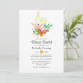 トロピカルサマーフローラワインバーチャルブライダルシャワー 招待状 (スタンド正面)