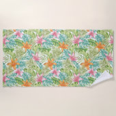 トロピカルサマープリントビーチタオル ビーチタオル (正面)