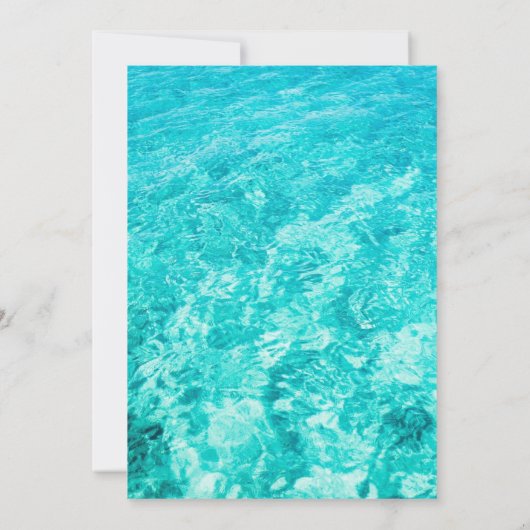 トロピカルサマープールパーティー誕生日カスタム写真 招待状 (裏面)