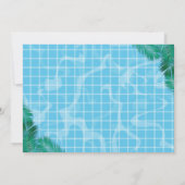 トロピカルサマープールパーティー誕生日写真 招待状 (裏面)