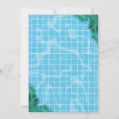 トロピカルサマープールパーティー誕生日 招待状 (裏面)