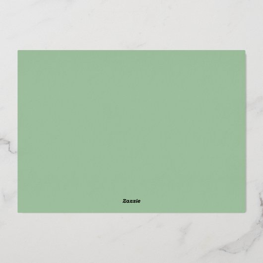 トロピカルサマーモンステラ葉ブライダルシャワー 箔招待状 (裏面)