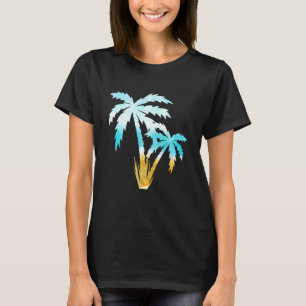 トロピカルサマーヤシの木涼しい夏ビーチの雰囲気 Tシャツ