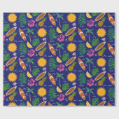 トロピカルサマーラッピング紙 ラッピングペーパー (フラット)