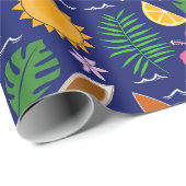 トロピカルサマーラッピング紙 ラッピングペーパー (ロールコーナー)