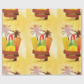 トロピカルサマーラッピング紙 ラッピングペーパー (フラット)