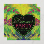 トロピカルサマーラブディナーパーティの招待状 招待状 (正面/裏面)