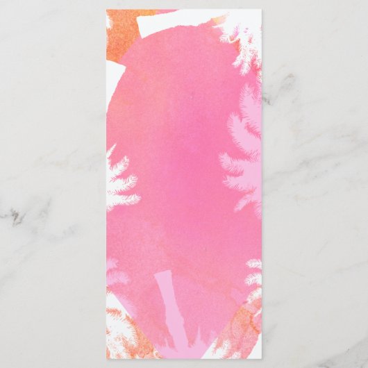 トロピカルサマー結婚ズのメニューカード メニュー (裏面)