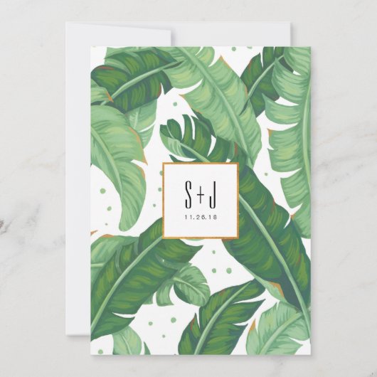 トロピカルサマー結婚式招待状 招待状 (裏面)