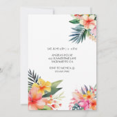 トロピカルサマー誕生日プールパーティー 招待状 (裏面)