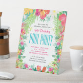 トロピカルサマー誕生日ルアウ（ハワイ式宴会）プールパーティー歓迎 台座サイン (インサイチュ)