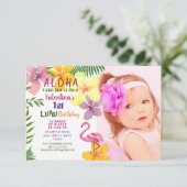 トロピカルサマー誕生日招待状 招待状 (スタンド正面)