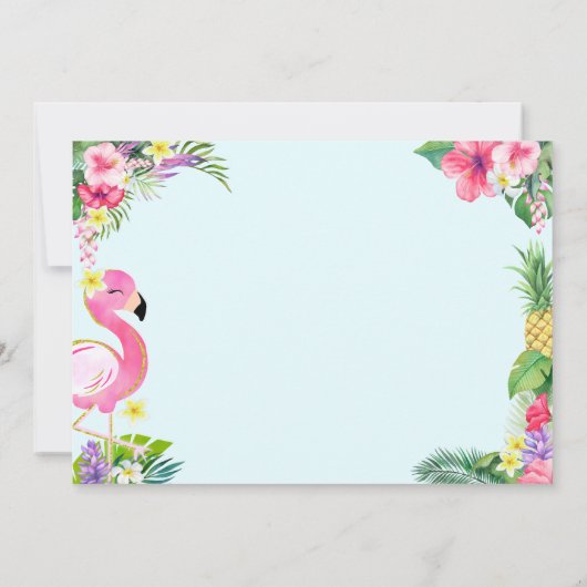 トロピカルサマー2ndバースデーフォト招待状 招待状 (裏面)